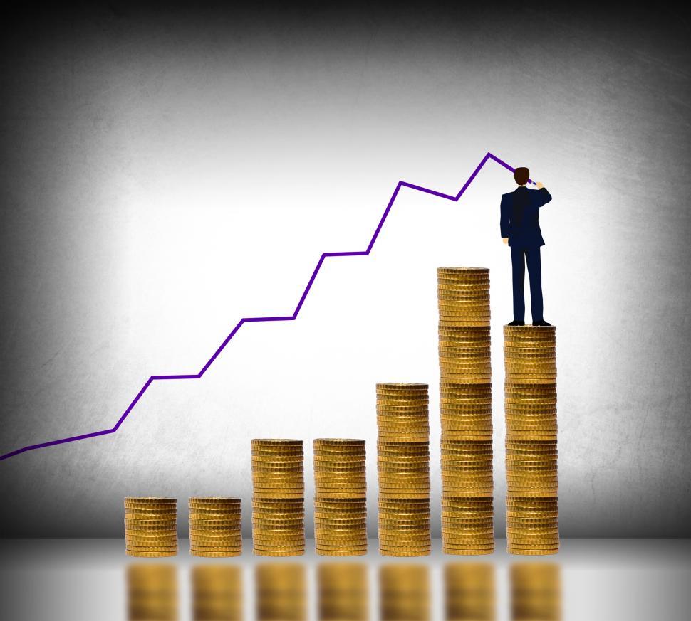 yield chart coin stack icon