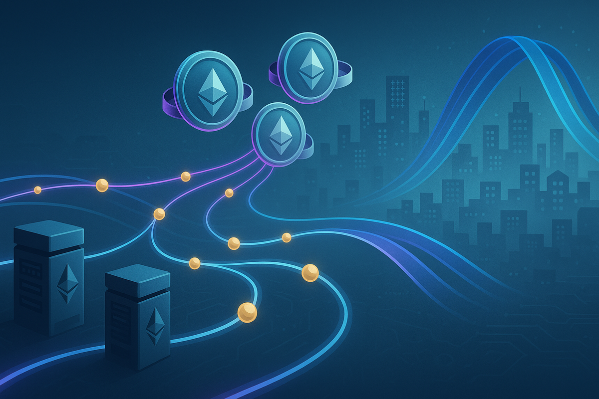Ethereum restaking vs staking illustration