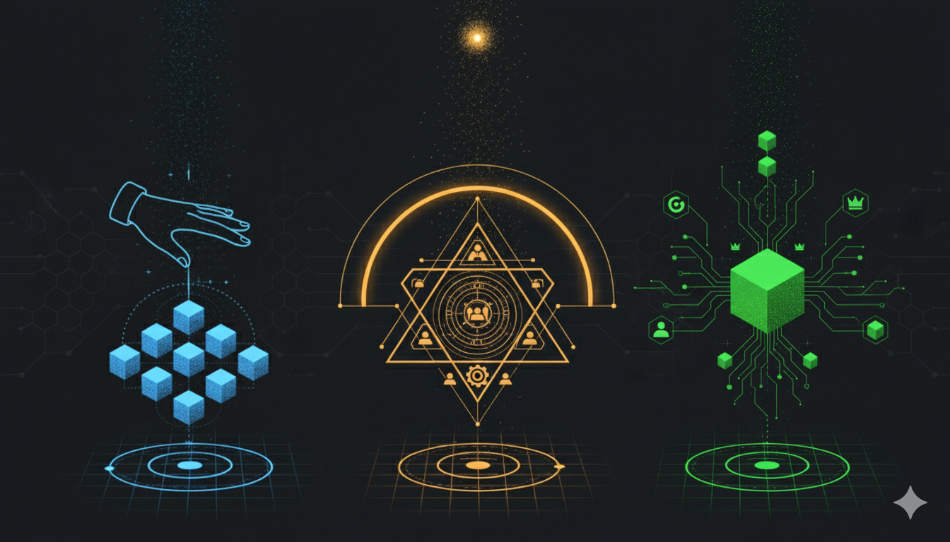 Infographic showing EigenLayer's council-based DAO governance structure with Protocol Council and community participation